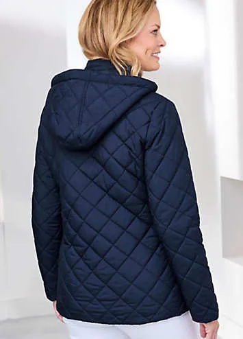 Showerproof Hooded Quilted Jacket by Cotton Traders | Look Again