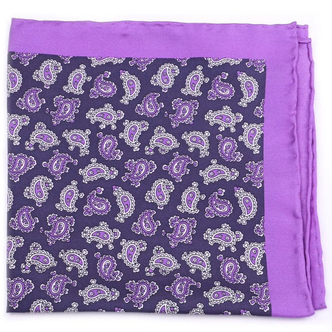 Silk Paisley Design Pocket Square