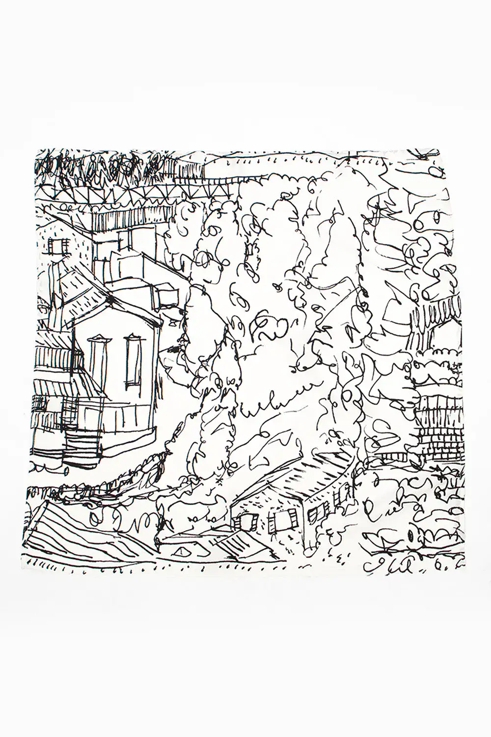 Silk Scarf Village Design