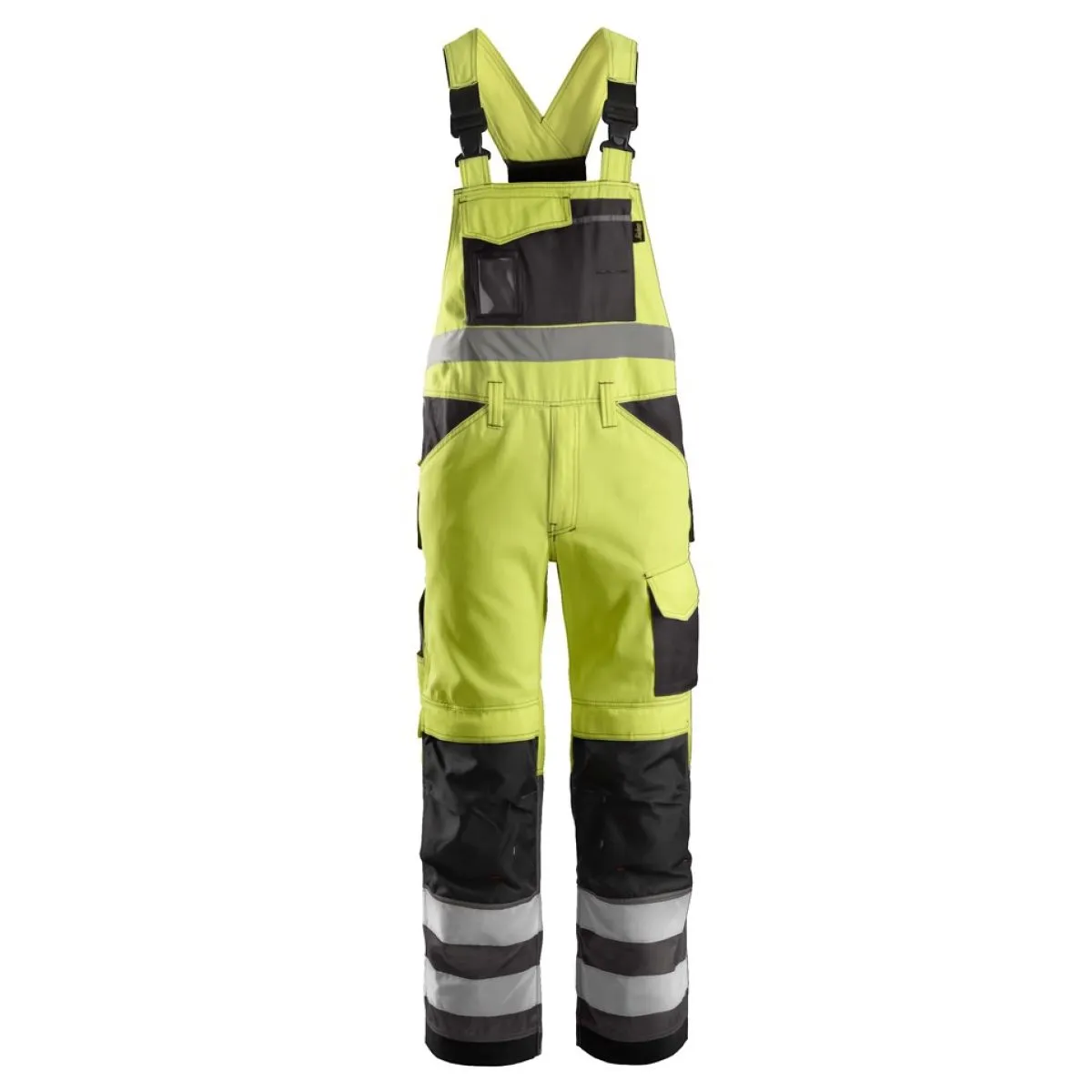 Snickers 0113 High Visibility Bib & Brace, Class 2 - High Vis Ye