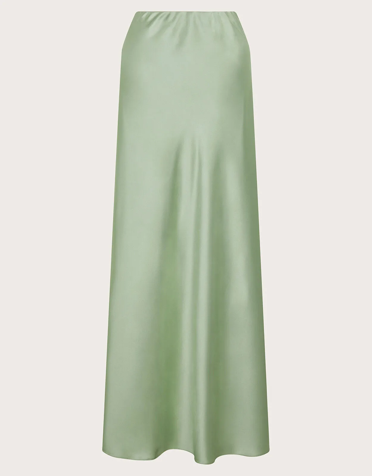 Sofia Satin Maxi Skirt Green