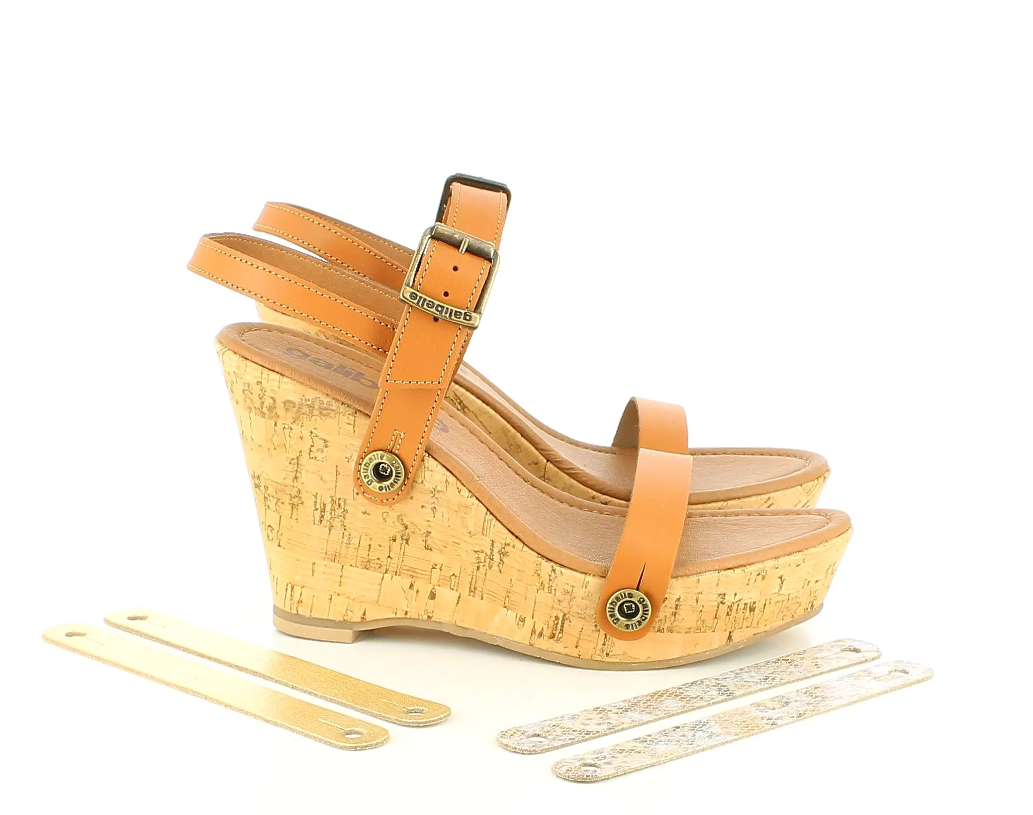 Sophia Cork Pack - Camel, Light Gold, White Snake Straps