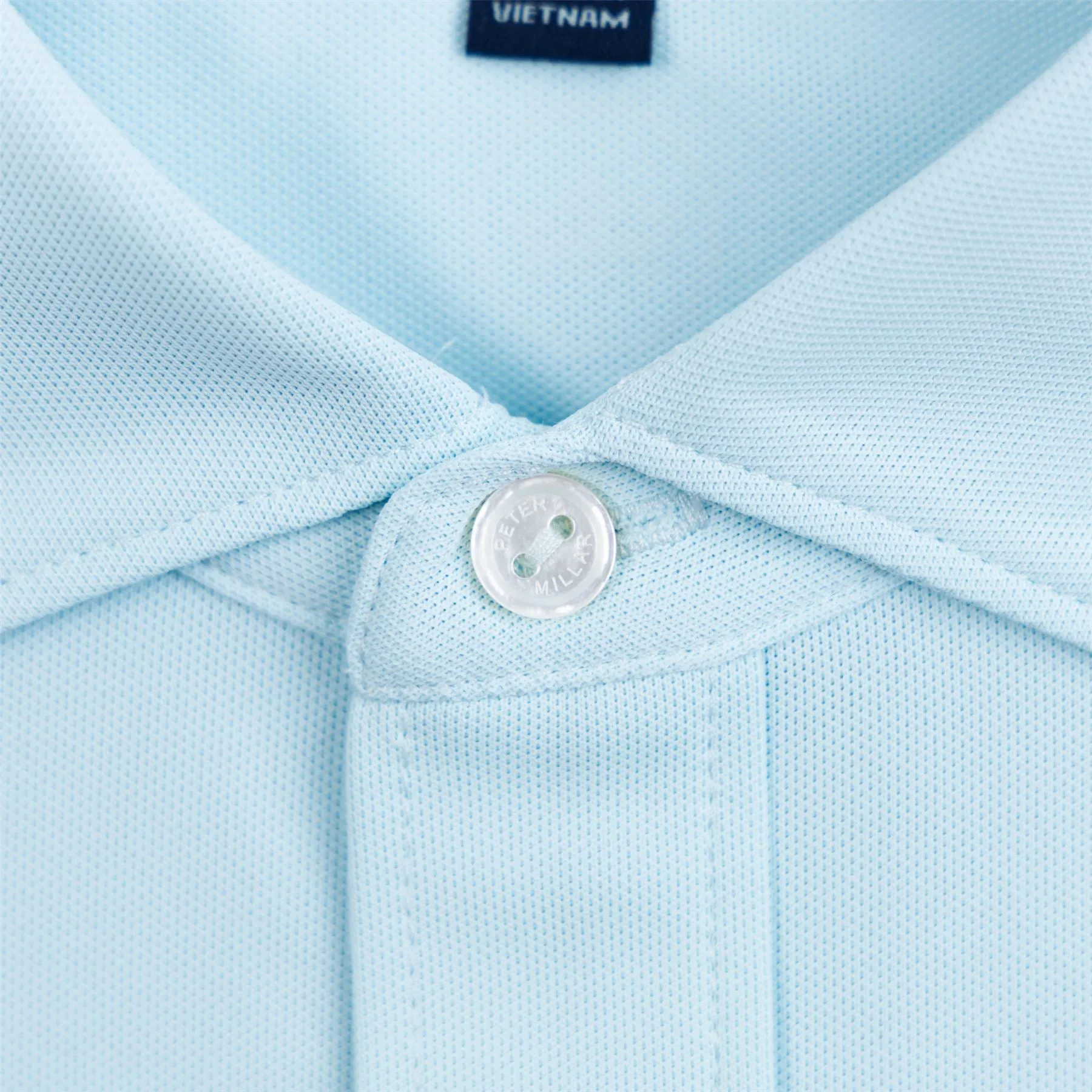 Soul Tailored Fit Performance Mesh Polo Iced Aqua Blue - SS24