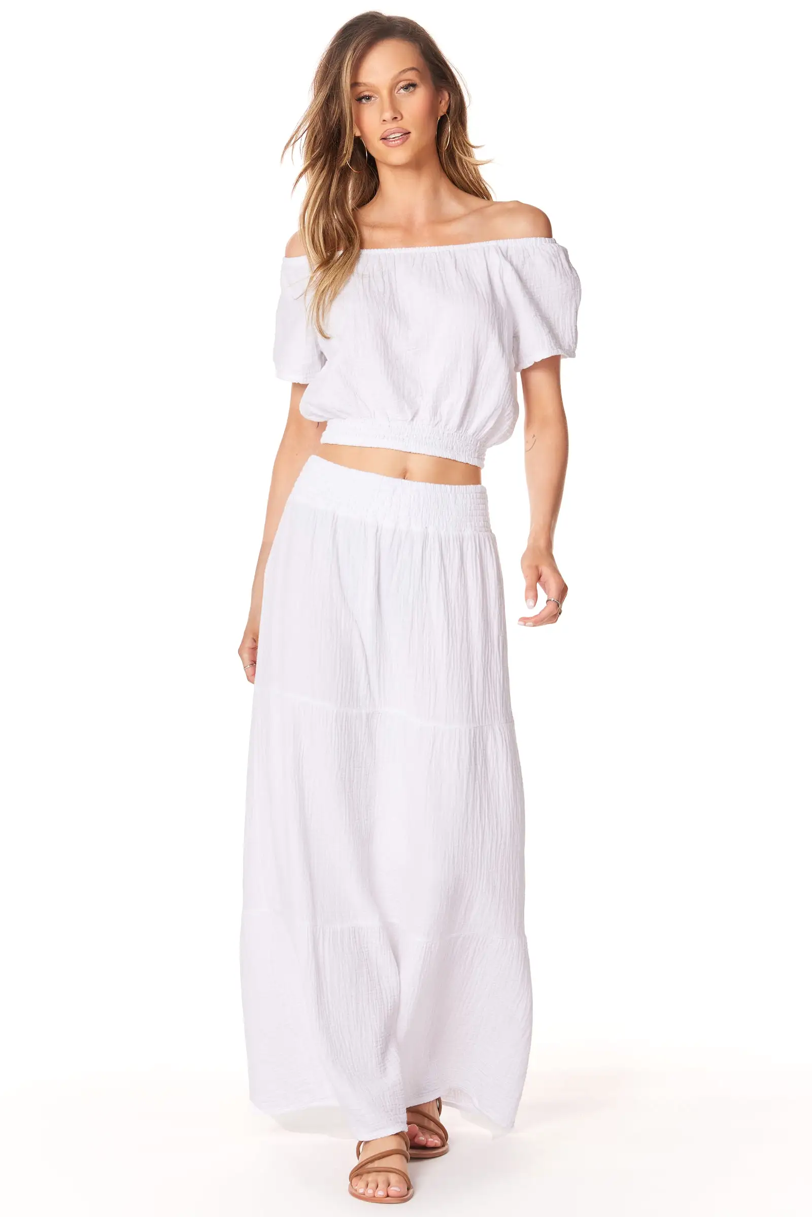 TIERED MAXI SKIRT