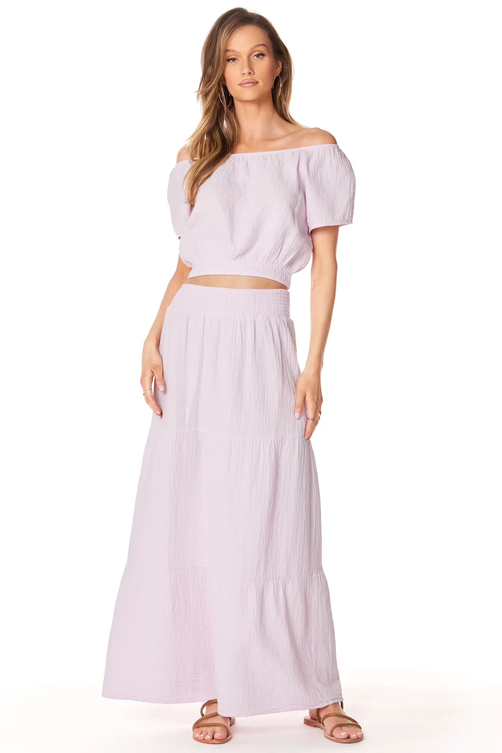 TIERED MAXI SKIRT