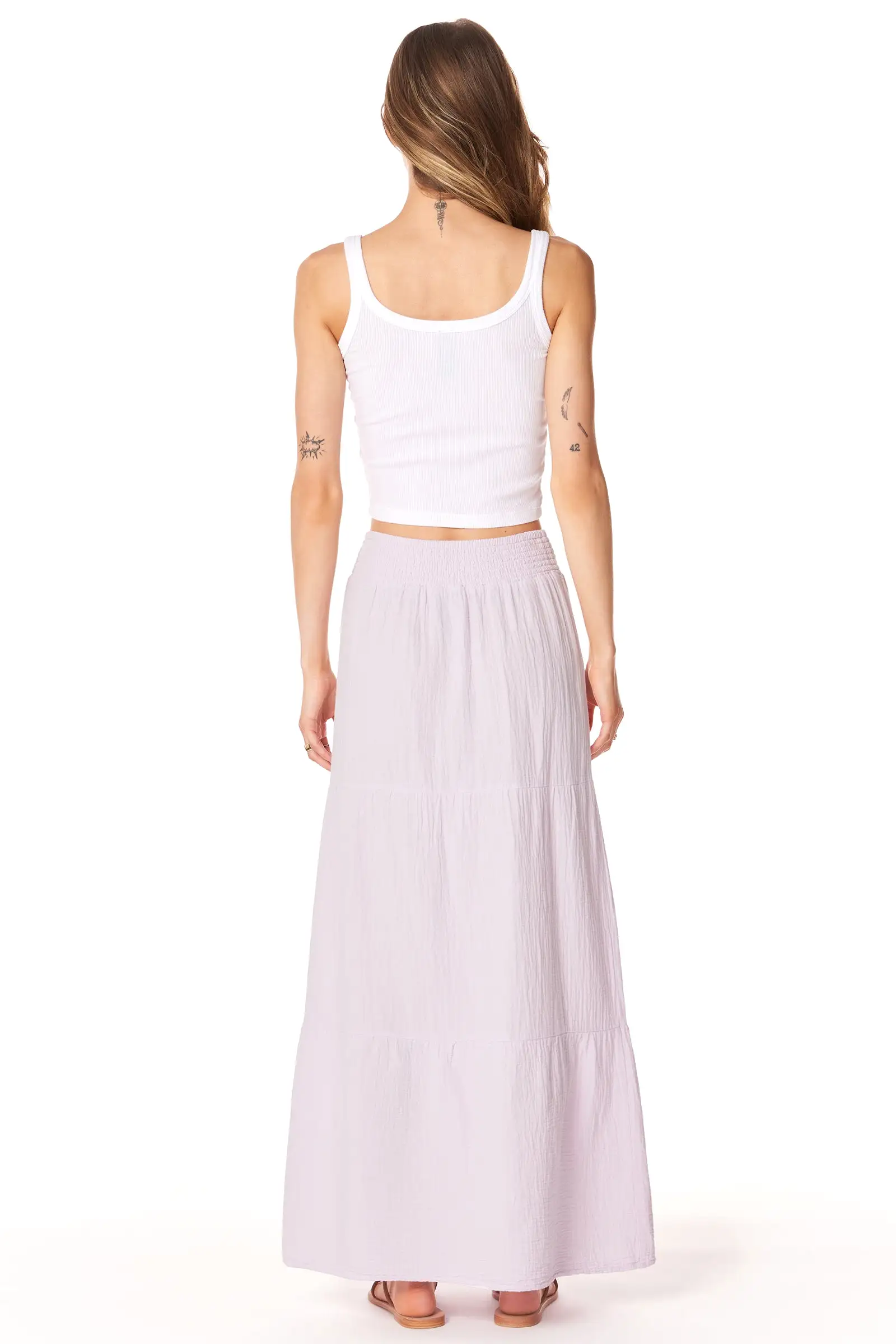 TIERED MAXI SKIRT