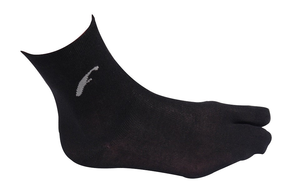 Two-Toe Bamboo Sock - Black / White