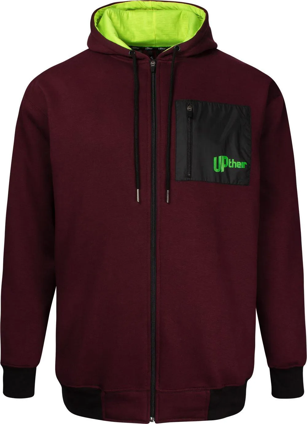 Uptheir Daze Zip Hoody - Burgundy Black