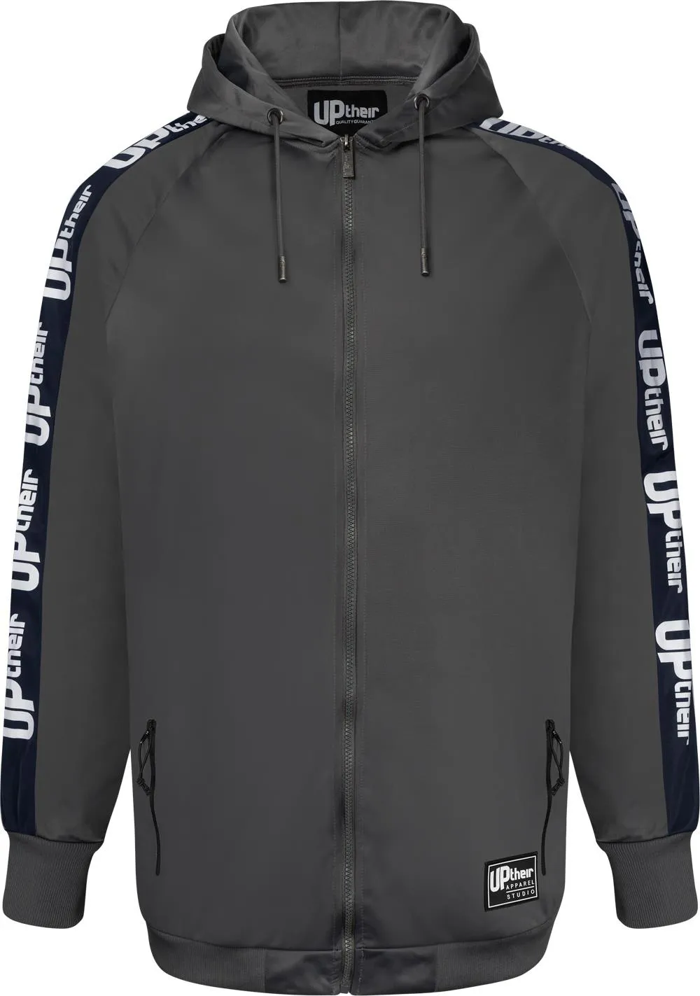 Uptheir Winton Full Zip Taping Hoody - Grey Navy