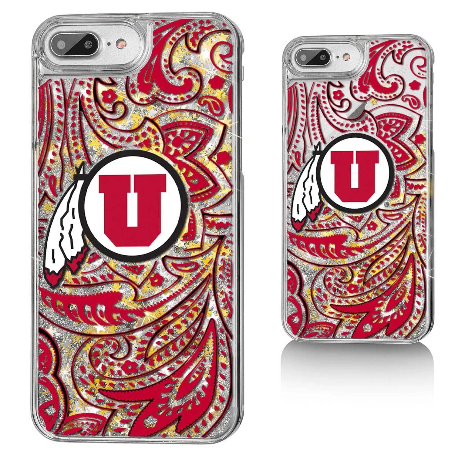 Utah Utes iPhone Glitter Paisley Design Case