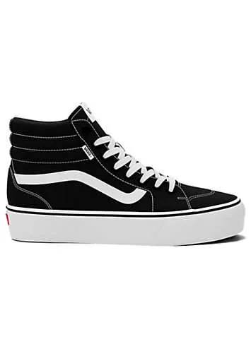 Vans Black & White Women’s Filmore Hi-Top Platform Trainers | Grattan