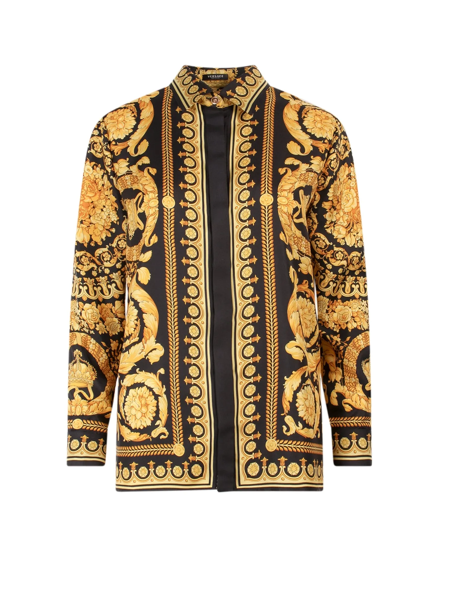 Versace Baroque Pattern Long Sleeved Shirt