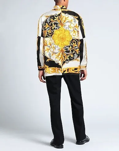 VERSACE  |Silk Street Style Long Sleeves Bridal Logo Luxury Shirts