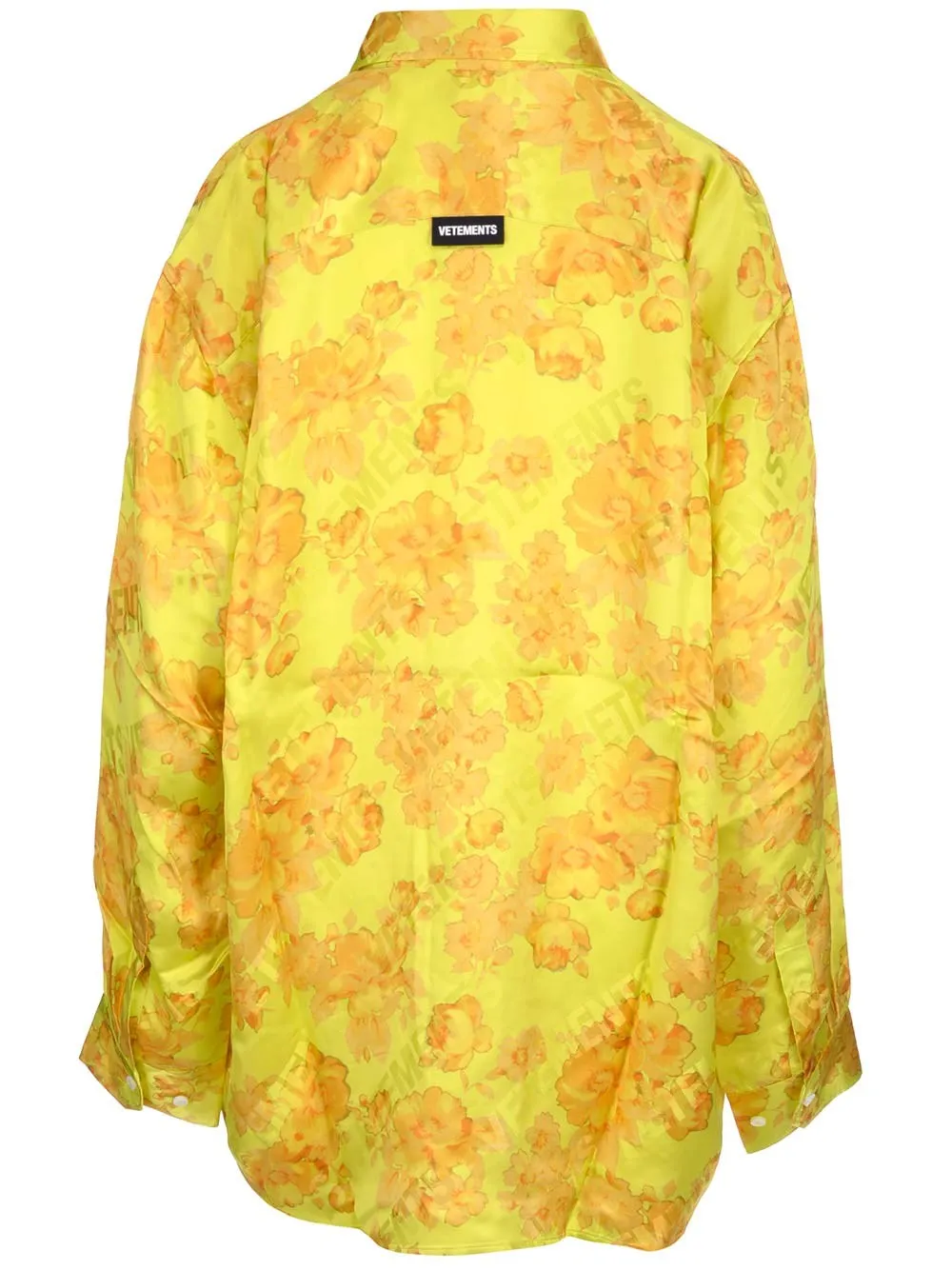 Vetements Floral Printed Long-Sleeved Shirt