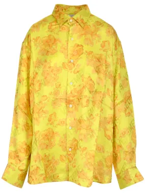 Vetements Floral Printed Long-Sleeved Shirt