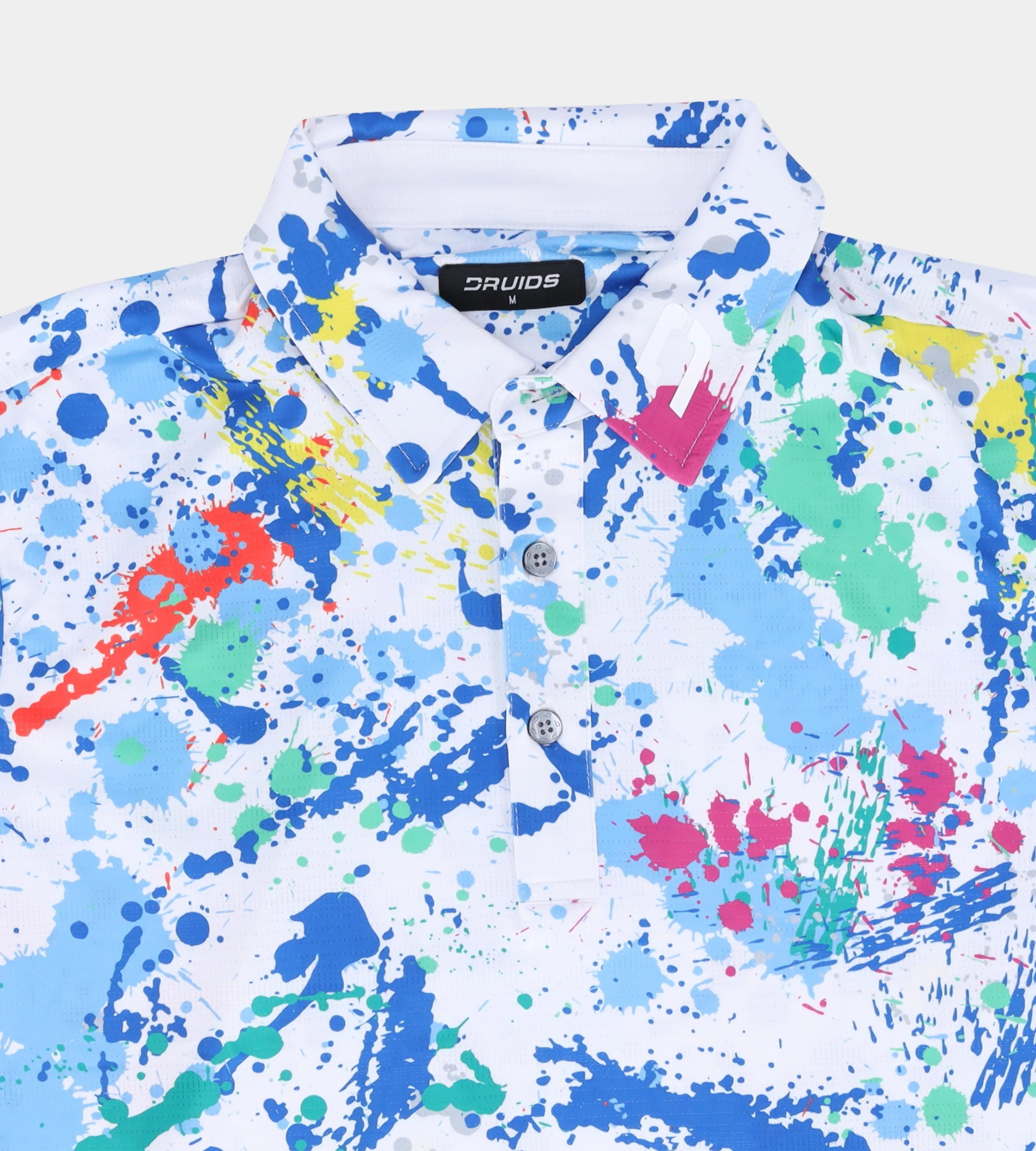 VIVID SPLATTER POLO - WHITE