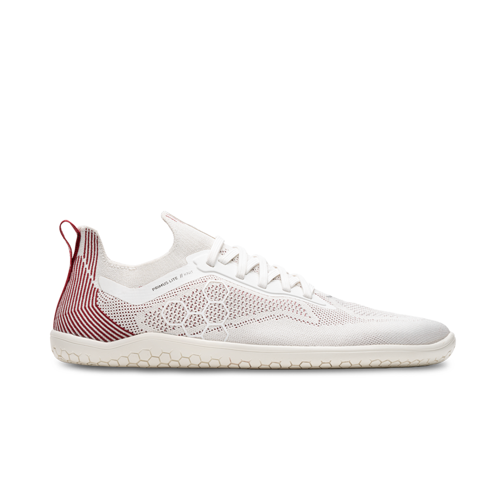 Vivobarefoot Primus Lite Knit Womens Off White/Burgundy