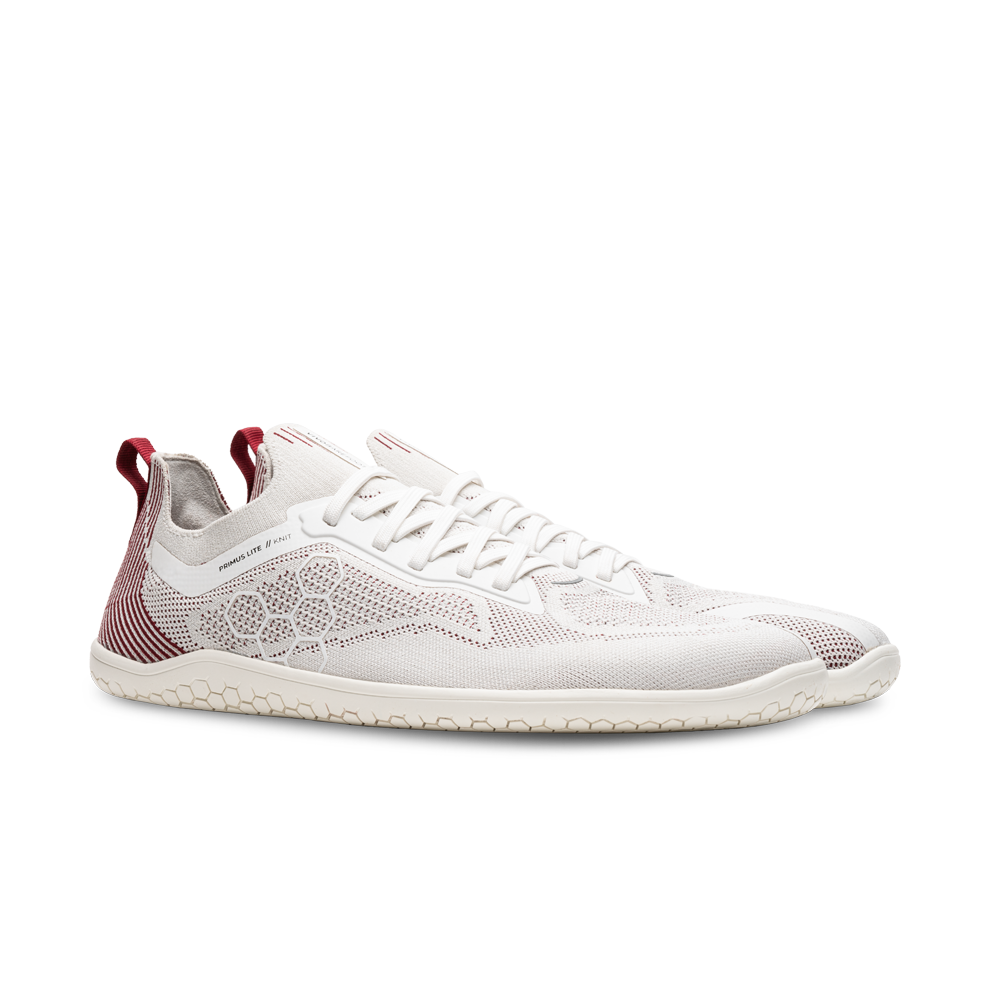 Vivobarefoot Primus Lite Knit Womens Off White/Burgundy