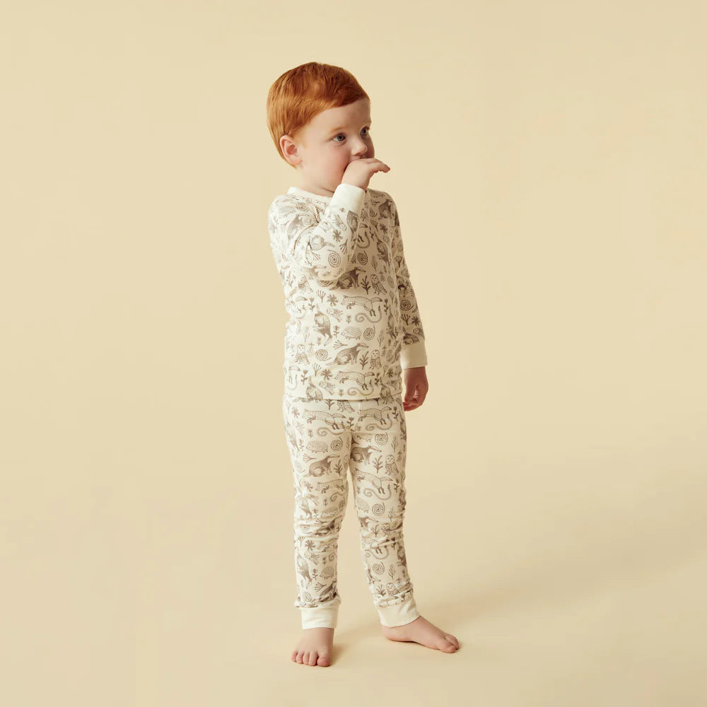 Wilson & Frenchy Organic Long Sleeved Pyjamas - Tribal Woods