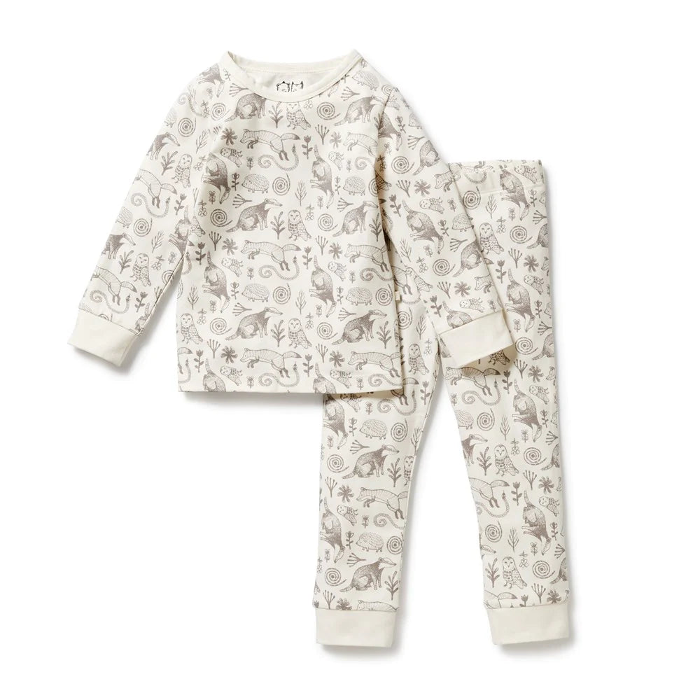 Wilson & Frenchy Organic Long Sleeved Pyjamas - Tribal Woods