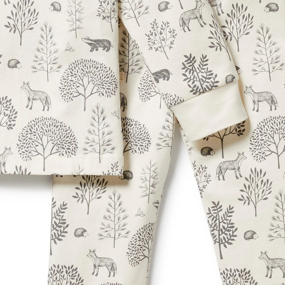 Wilson & Frenchy Organic Long Sleeved Pyjamas - Woodland