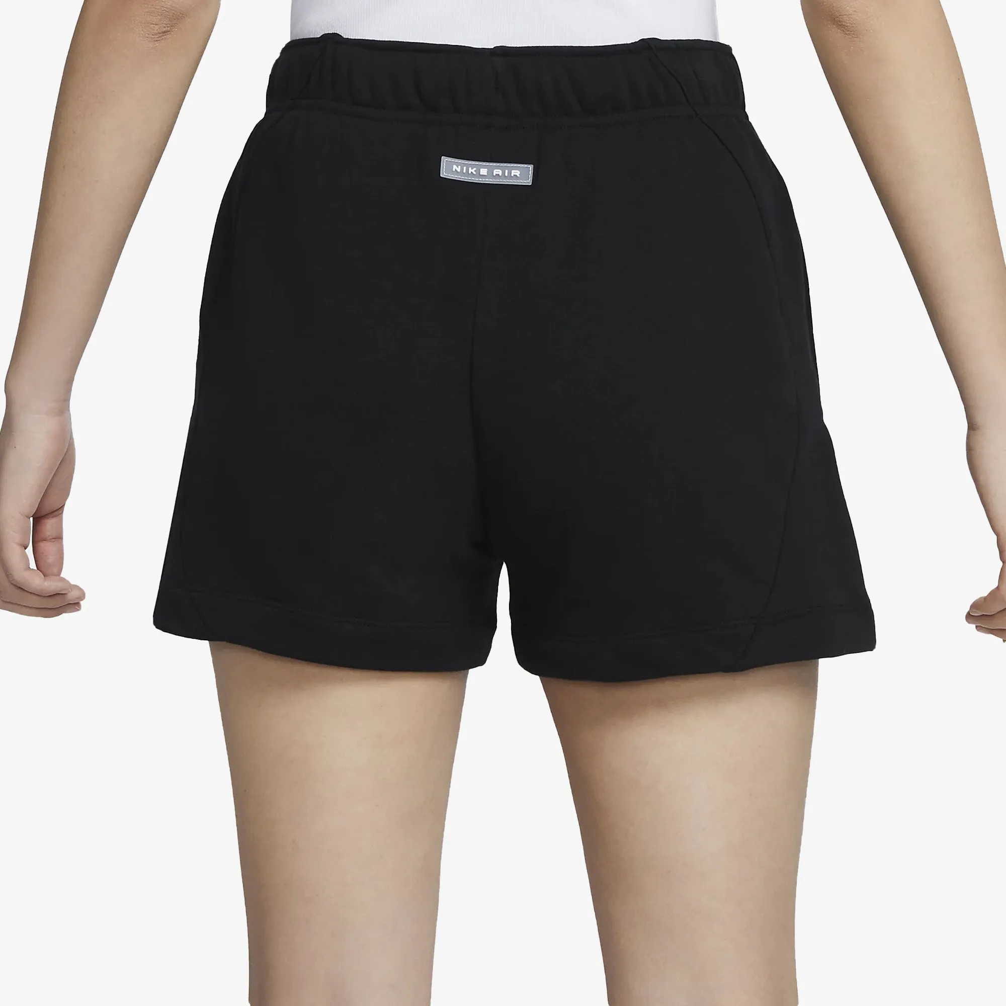 WMN'S MID RISE FLEECE SHORTS 'BLACK'